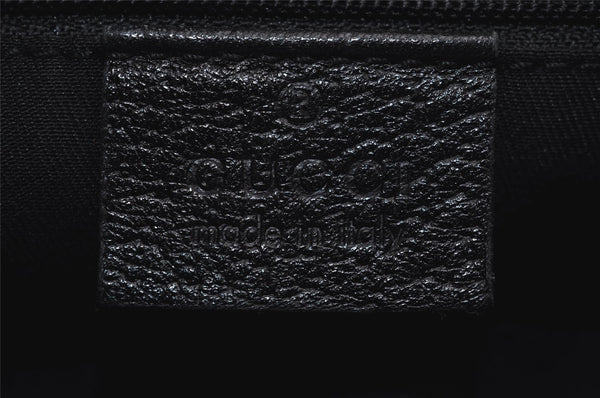 Authentic GUCCI Vintage Shoulder Hand Bag Purse Leather 115003 Black 7244J