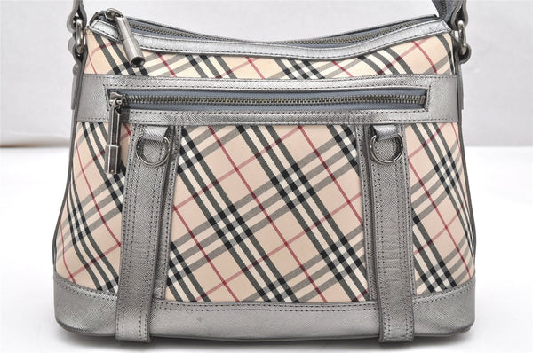 Authentic BURBERRY Nova Check Shoulder Hand Bag Purse Canvas Leather Beige 7245K