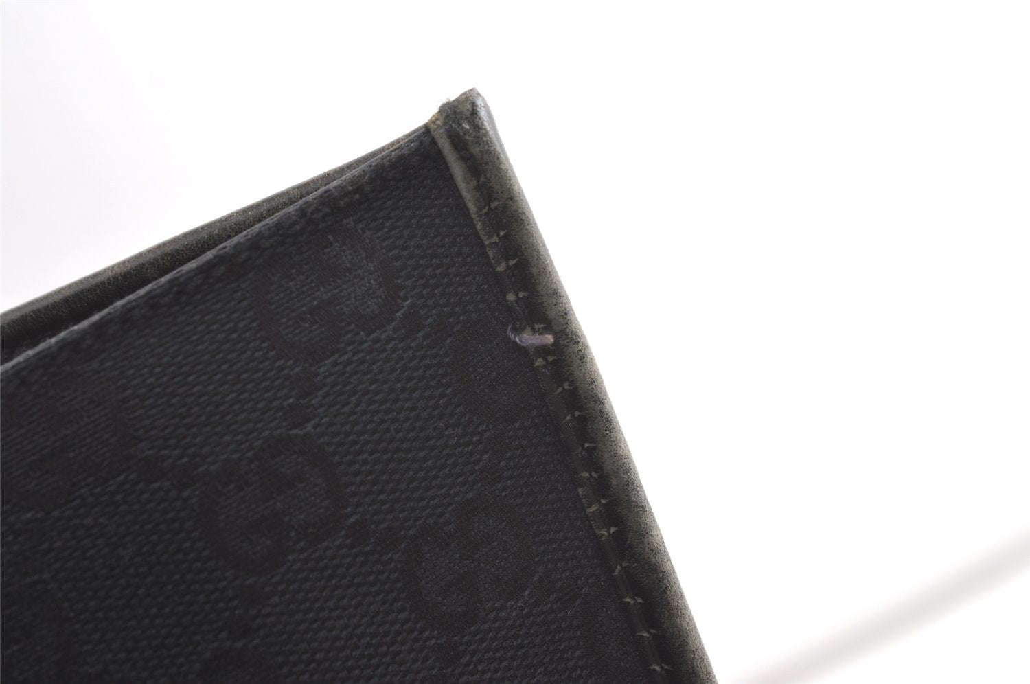 Authentic GUCCI Jackie Shoulder Tote Bag GG Canvas Leather 0021074 Black 7246J