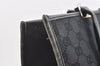 Authentic GUCCI Jackie Shoulder Tote Bag GG Canvas Leather 0021074 Black 7246J