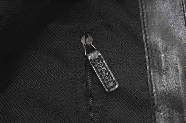 Authentic GUCCI Jackie Shoulder Tote Bag GG Canvas Leather 0021074 Black 7246J