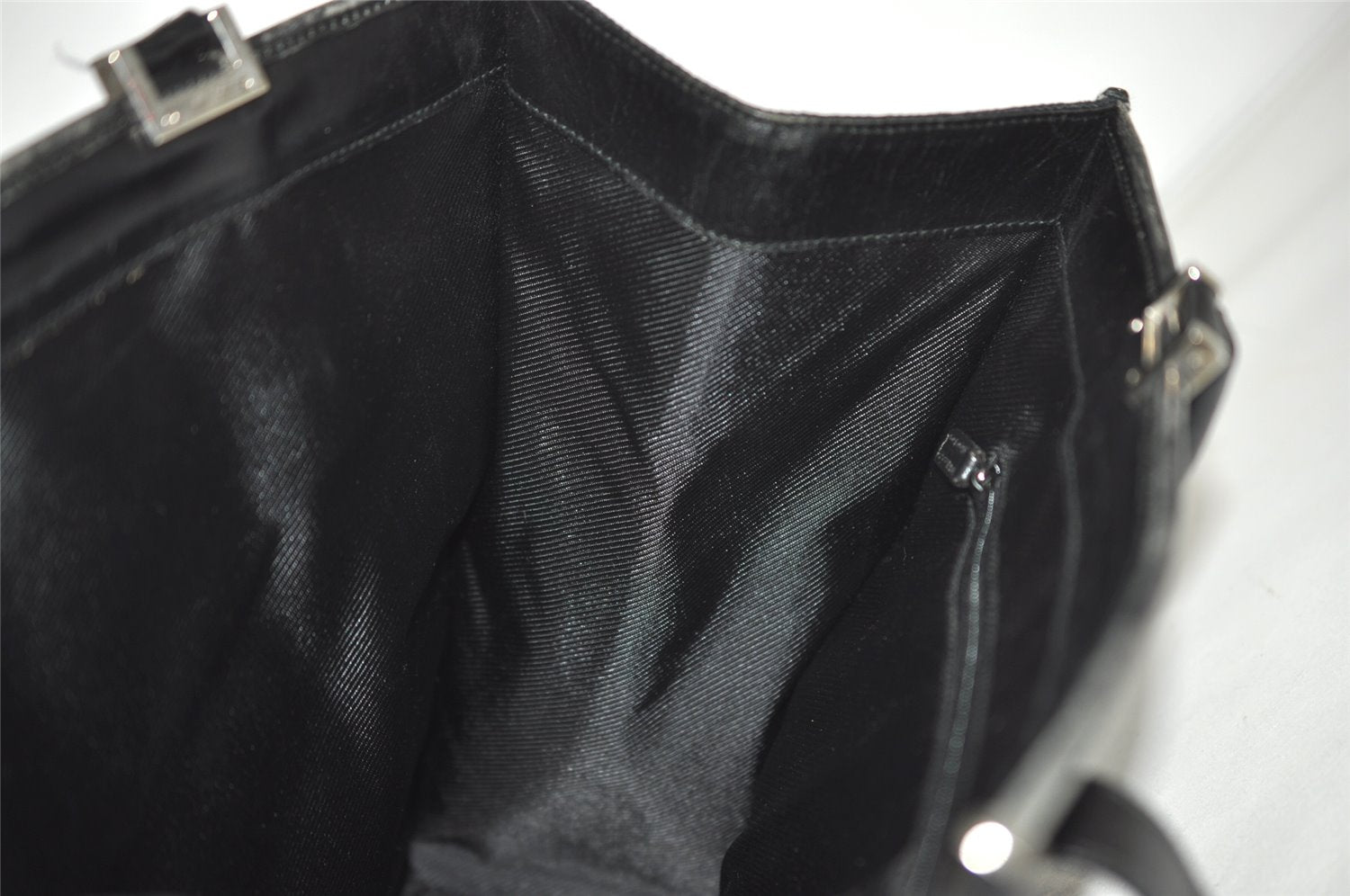 Authentic GUCCI Jackie Shoulder Tote Bag GG Canvas Leather 0021074 Black 7246J