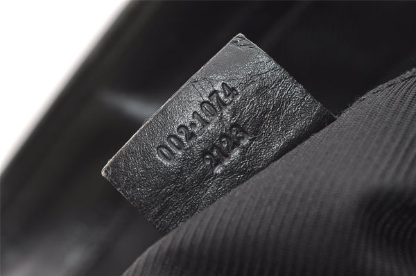 Authentic GUCCI Jackie Shoulder Tote Bag GG Canvas Leather 0021074 Black 7246J