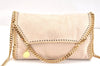 Authentic Stella McCartney Falabella Mini Shoulder Cross Bag Leather Beige 7246K