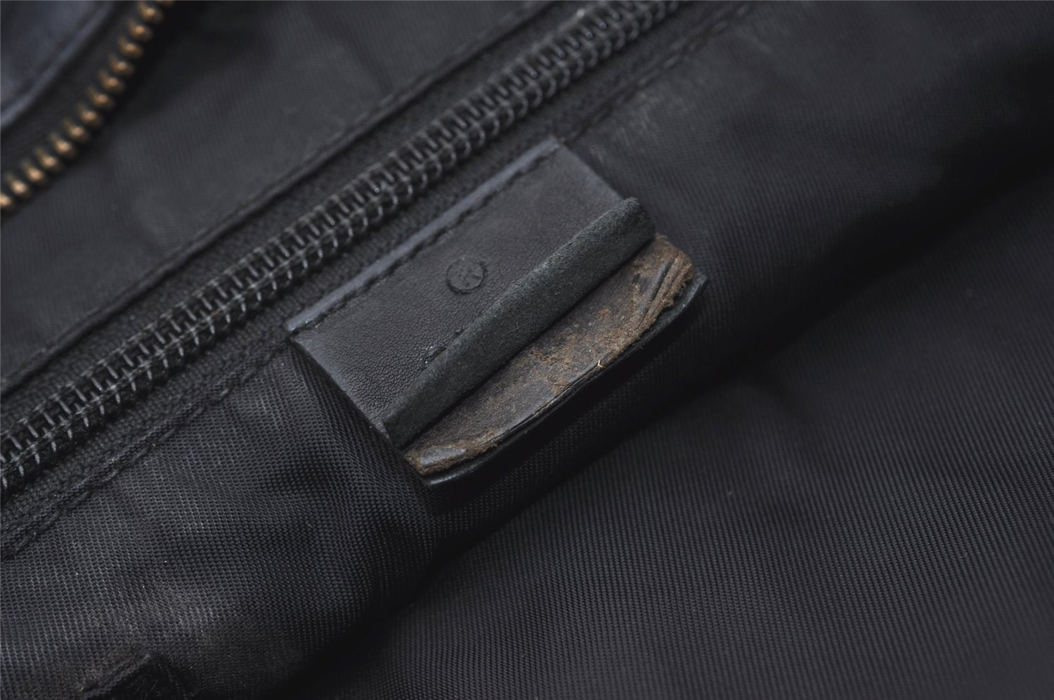 Authentic GUCCI Guccissima Shoulder Bag GG Leather Nylon 161822 Black 7250I