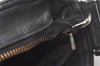 Authentic GUCCI Guccissima Shoulder Bag GG Leather Nylon 161822 Black 7250I