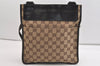 Authentic GUCCI Shoulder Cross Body Bag GG Canvas Leather 27639 Brown 7250J