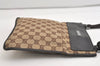 Authentic GUCCI Shoulder Cross Body Bag GG Canvas Leather 27639 Brown 7250J