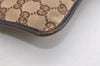 Authentic GUCCI Shoulder Cross Body Bag GG Canvas Leather 27639 Brown 7250J