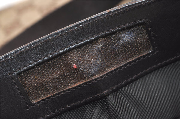 Authentic GUCCI Shoulder Cross Body Bag GG Canvas Leather 27639 Brown 7250J