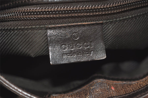 Authentic GUCCI Shoulder Cross Body Bag GG Canvas Leather 27639 Brown 7250J