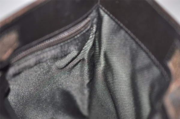 Authentic GUCCI Shoulder Cross Body Bag GG Canvas Leather 27639 Brown 7250J