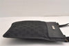 Authentic GUCCI Shoulder Cross Body Bag GG Canvas Leather 0190348 Black 7251J