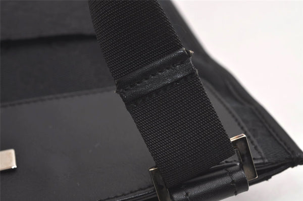 Authentic GUCCI Shoulder Cross Body Bag GG Canvas Leather 0190348 Black 7251J
