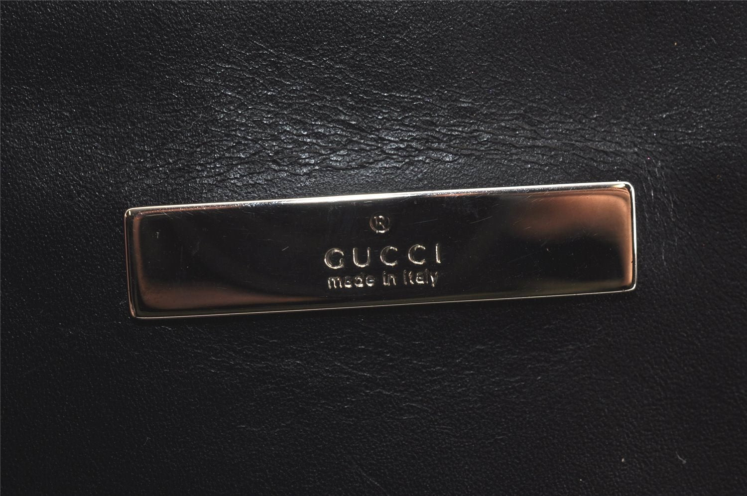 Authentic GUCCI Shoulder Cross Body Bag GG Canvas Leather 0190348 Black 7251J