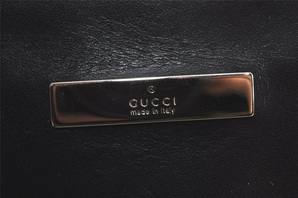 Authentic GUCCI Shoulder Cross Body Bag GG Canvas Leather 0190348 Black 7251J