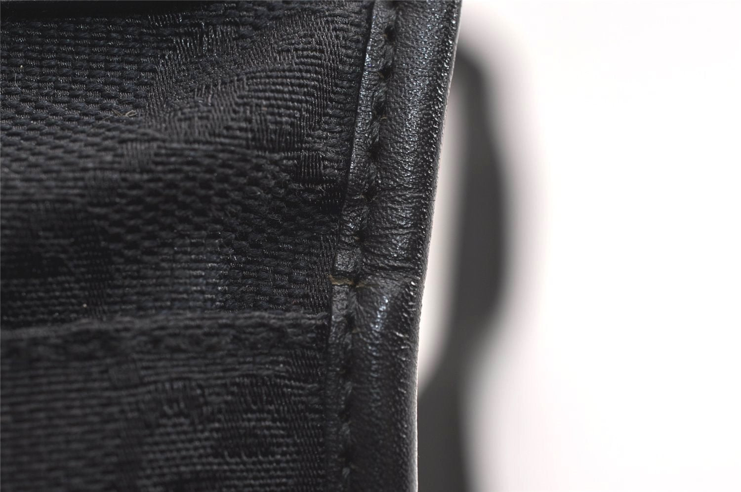 Authentic GUCCI Shoulder Cross Body Bag GG Canvas Leather 0190348 Black 7251J