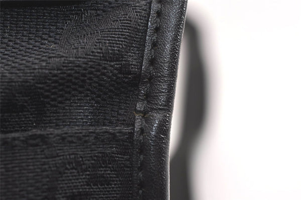 Authentic GUCCI Shoulder Cross Body Bag GG Canvas Leather 0190348 Black 7251J
