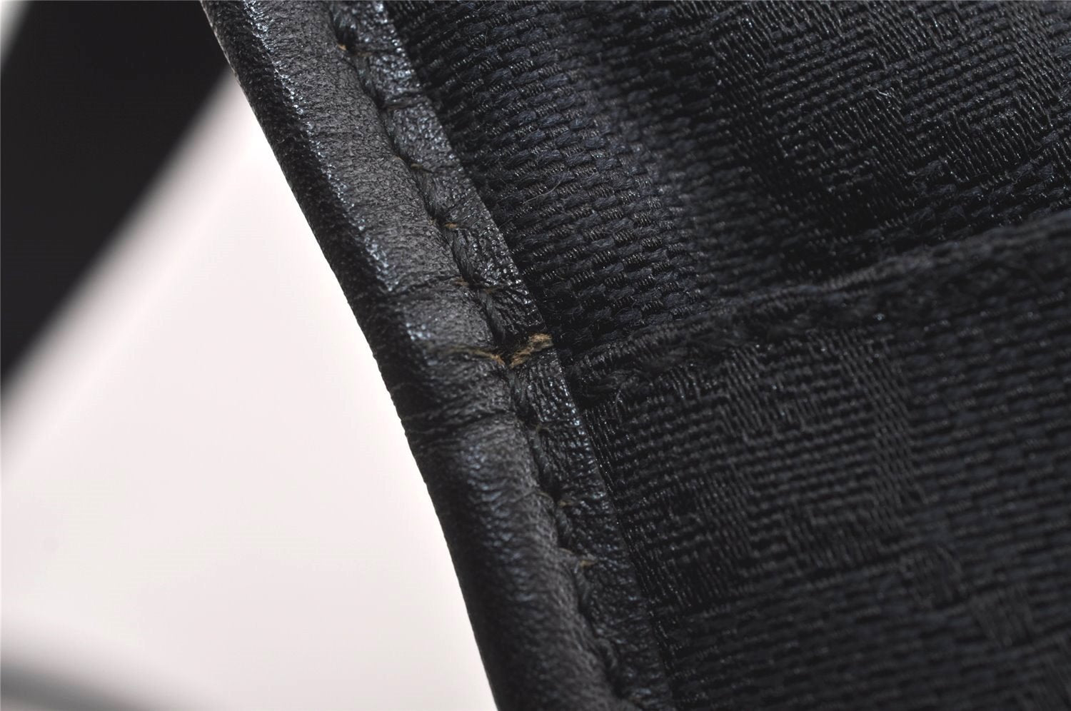 Authentic GUCCI Shoulder Cross Body Bag GG Canvas Leather 0190348 Black 7251J