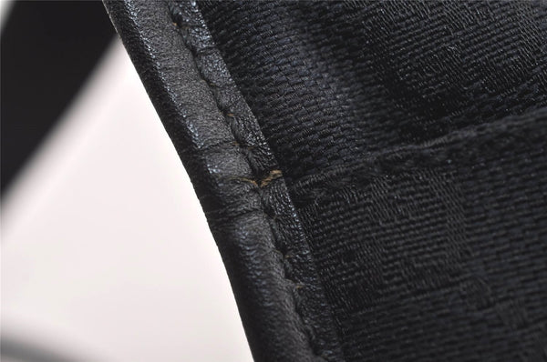 Authentic GUCCI Shoulder Cross Body Bag GG Canvas Leather 0190348 Black 7251J