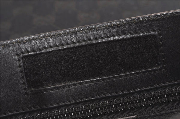 Authentic GUCCI Shoulder Cross Body Bag GG Canvas Leather 0190348 Black 7251J