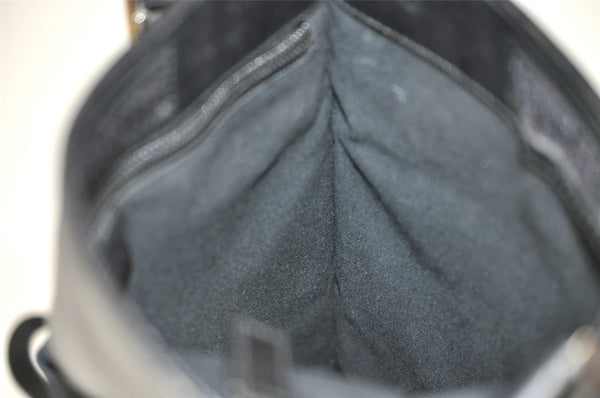 Authentic GUCCI Shoulder Cross Body Bag GG Canvas Leather 0190348 Black 7251J