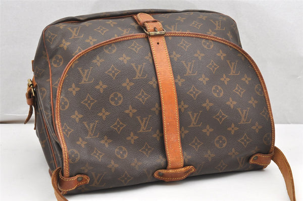 Authentic Louis Vuitton Monogram Saumur 35 Shoulder Cross Bag M42254 LV 7252K