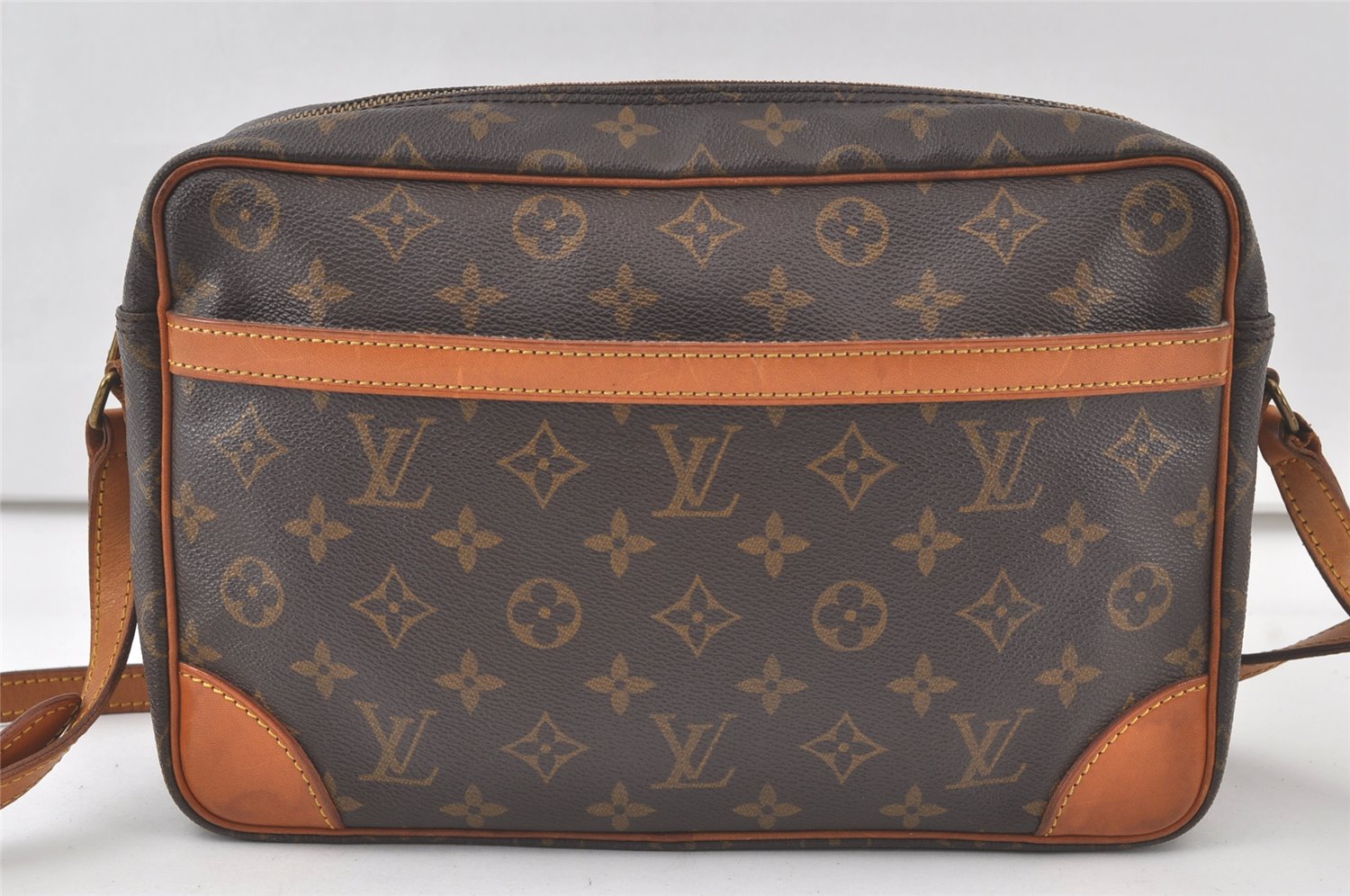 Authentic Louis Vuitton Monogram Trocadero 30 Shoulder Cross Bag M51272 LV 7254K