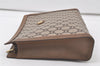 Authentic GUCCI Vintage GG Plus Clutch Hand Bag PVC Leather Brown Junk 7255K