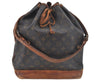Authentic Louis Vuitton Monogram Noe Shoulder Drawstring Bag M42224 LV 7259I