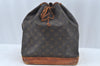 Authentic Louis Vuitton Monogram Noe Shoulder Drawstring Bag M42224 LV 7259I