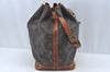 Authentic Louis Vuitton Monogram Noe Shoulder Drawstring Bag M42224 LV 7259I