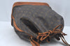 Authentic Louis Vuitton Monogram Noe Shoulder Drawstring Bag M42224 LV 7259I
