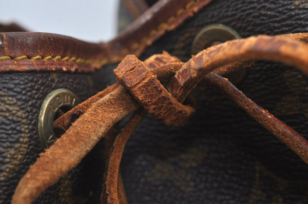 Authentic Louis Vuitton Monogram Noe Shoulder Drawstring Bag M42224 LV 7259I