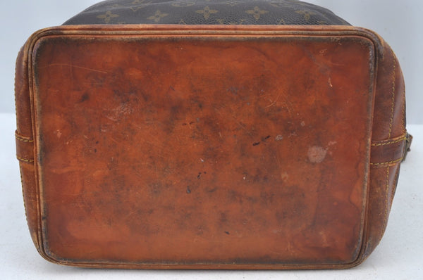 Authentic Louis Vuitton Monogram Noe Shoulder Drawstring Bag M42224 LV 7259I