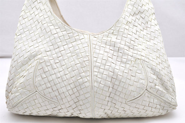 Authentic BOTTEGA VENETA Intrecciato Leather Shoulder Hand Bag Purse White 7259K