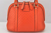 Authentic GUCCI Micro Guccissima Leather 2Way Hand Bag 449654 Orange 7261K