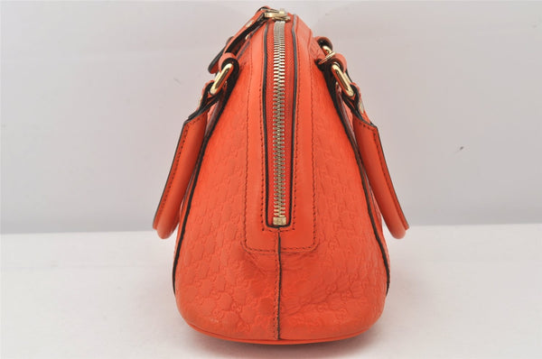 Authentic GUCCI Micro Guccissima Leather 2Way Hand Bag 449654 Orange 7261K