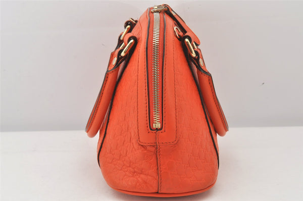 Authentic GUCCI Micro Guccissima Leather 2Way Hand Bag 449654 Orange 7261K