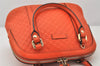 Authentic GUCCI Micro Guccissima Leather 2Way Hand Bag 449654 Orange 7261K