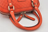 Authentic GUCCI Micro Guccissima Leather 2Way Hand Bag 449654 Orange 7261K