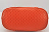 Authentic GUCCI Micro Guccissima Leather 2Way Hand Bag 449654 Orange 7261K