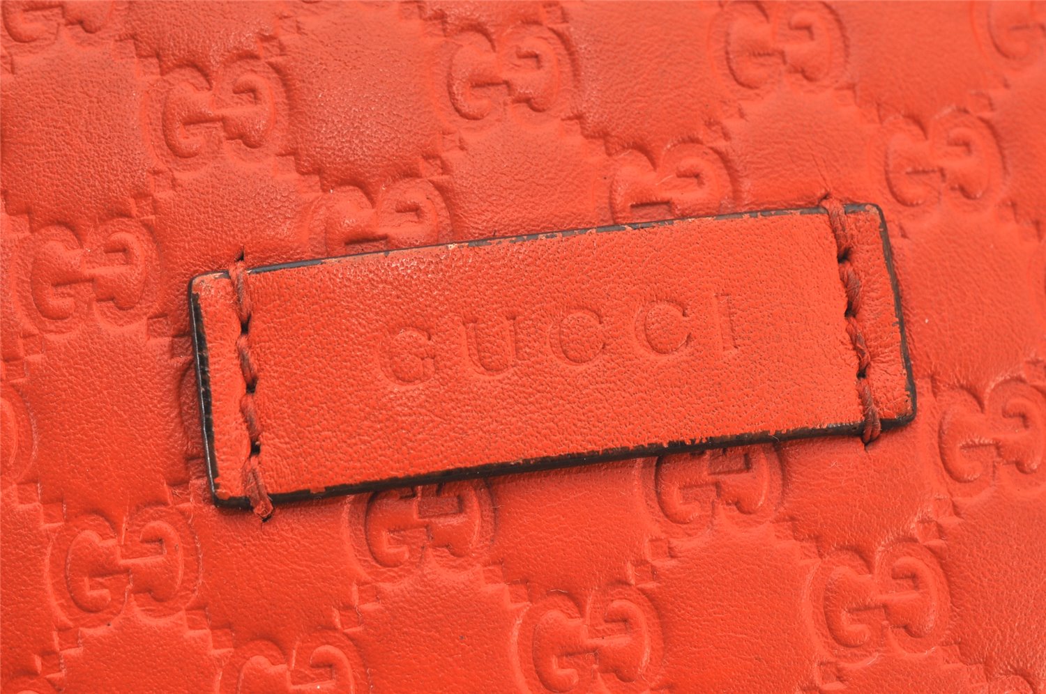 Authentic GUCCI Micro Guccissima Leather 2Way Hand Bag 449654 Orange 7261K