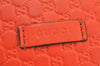 Authentic GUCCI Micro Guccissima Leather 2Way Hand Bag 449654 Orange 7261K