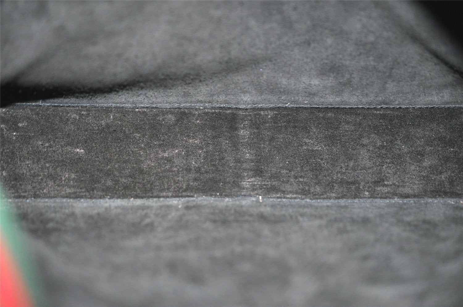 Authentic GUCCI Web Sherry Line Shoulder Cross Body Bag Enamel Black 7262I