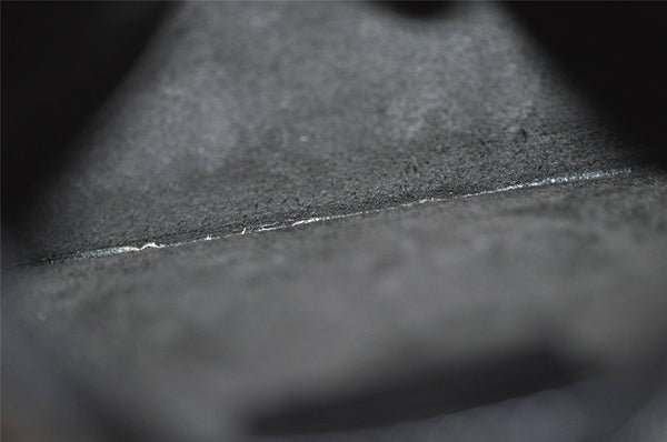 Authentic GUCCI Web Sherry Line Shoulder Cross Body Bag Enamel Black 7262I