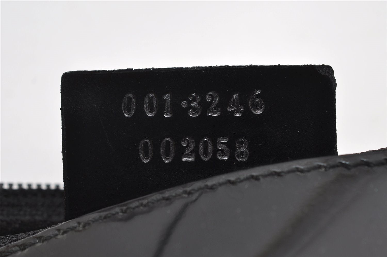 Authentic GUCCI Web Sherry Line Shoulder Cross Body Bag Enamel Black 7262I