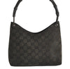 Authentic GUCCI Bamboo Vintage Shoulder Bag Purse GG Suede Gray Junk 7264J