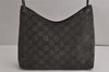 Authentic GUCCI Bamboo Vintage Shoulder Bag Purse GG Suede Gray Junk 7264J