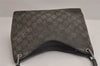 Authentic GUCCI Bamboo Vintage Shoulder Bag Purse GG Suede Gray Junk 7264J